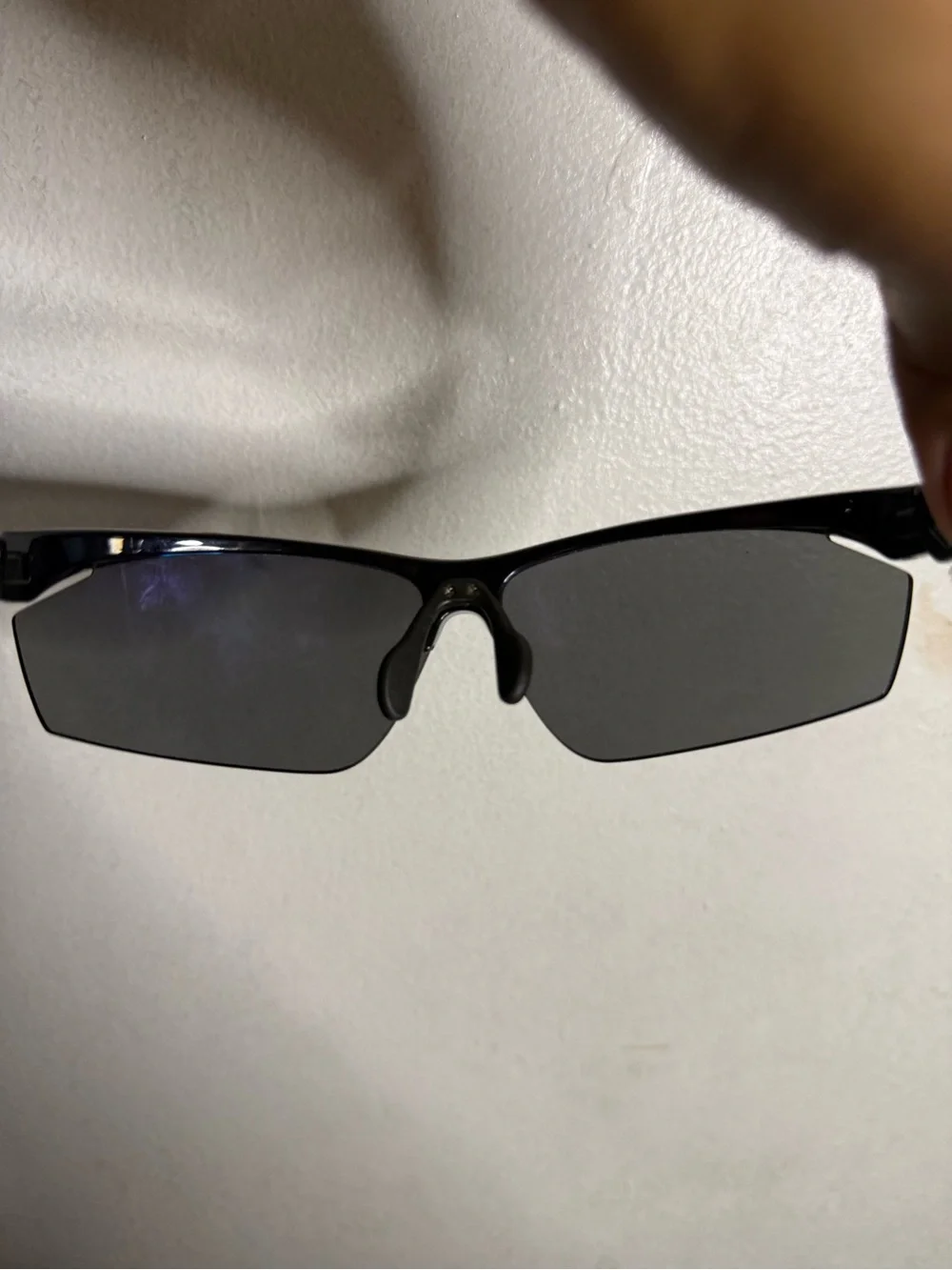 Sleek Black Wraparound Sunglasses - Smoke Lenses